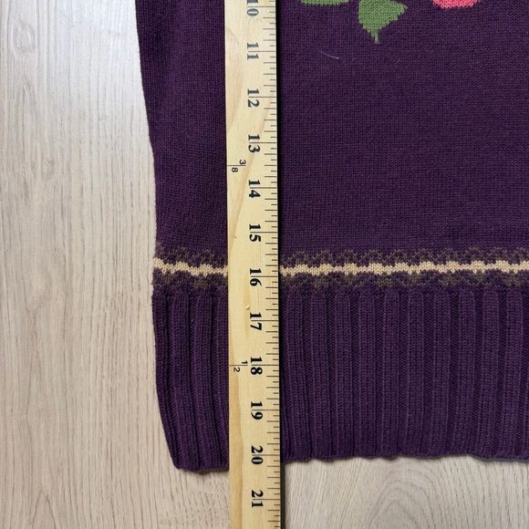 Vintage DKNY Jeans Rose Cotton Long Sleeve Crewneck Sweater Womens Medium Y2K - Picture 9 of 10